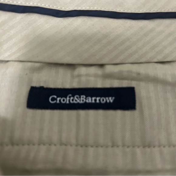 Croft and Barrow Pleated Front Taupe Brown Men’s Dress Pants Size 36 Tailored - Picture 8 of 12